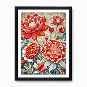 Chinese Flower Painting 4 Art Print