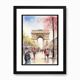 Champs-Elysées Avenue. Paris. The atmosphere and manifestations of spring. 34 Art Print