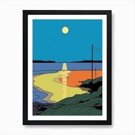 Minimal Design Style Of Cape Cod Massachusetts, Usa 1 Art Print