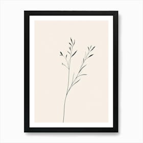 Simple Drawing Of A Plant Art Print