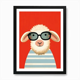 Little Sheep 1 Wearing Sunglasses Art Print