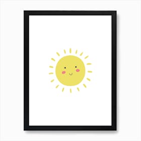 Cute Yellow Sunshine Art Print Art Print