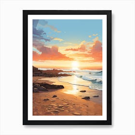 A Vibrant Painting Of El Cotillo Beach Fuerteventura Spain 2 Art Print