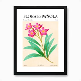 Spanish Flora Nerium Oleander Art Print