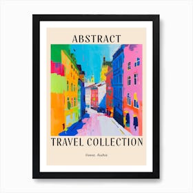 Abstract Travel Collection Poster Vienna Austria 5 Art Print