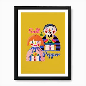 Salt And Pepper Yellow  Art Print