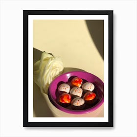 Chocolates On A Plate Art Print