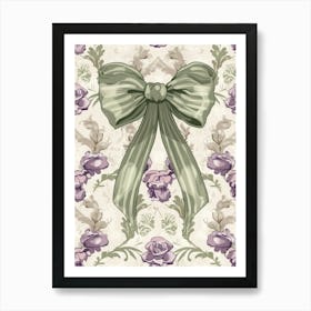 Coquette In Sage And Pink1 Pattern Art Print