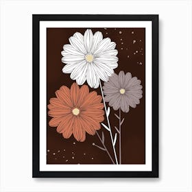Tan Flower  Art Print