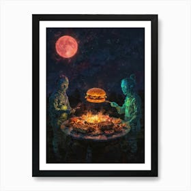 Burger Night Art Print