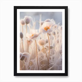 Frosty Botanical Iceland Poppy 1 Art Print