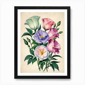 Vintage Floral Bouquet Art Print