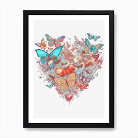 Butterfly bouquet Art Print