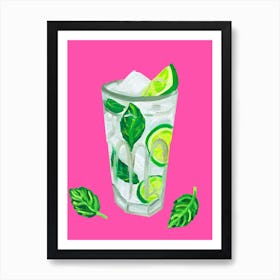 Mojitio Pink Art Print