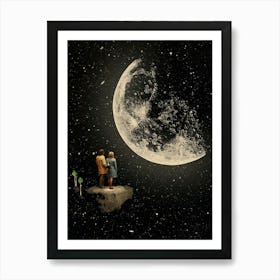 Talking To The Moon Art Print