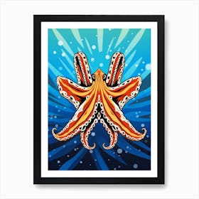 Mimic Octopus Retro Pop Art 2 Art Print