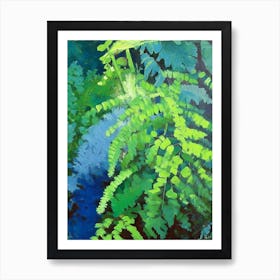 Southern Maidenhair Fern Cézanne Style Art Print