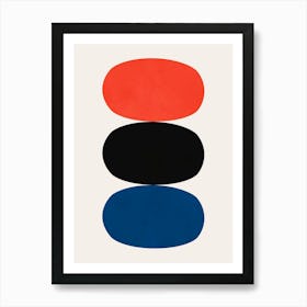 Colored ovals 2 Art Print