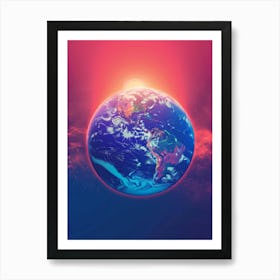 Earth In Space 2 Art Print