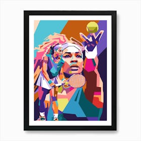 Serena Williams wpap art Art Print