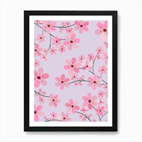 Cherry Blossom | 06 – Lavender Art Print