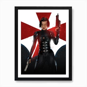 Resident Evil Milla Jovovich Art Print