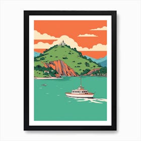 Virgin Islands 3 Travel Illustration Art Print