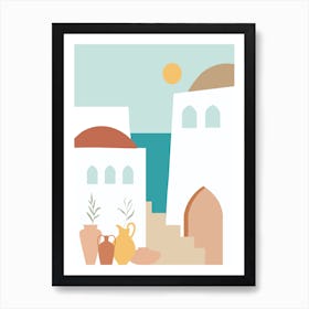 Greek Village Art Print