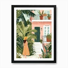 Garden District Storybook Illustration 4 Art Print