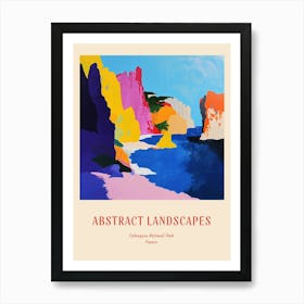 Colourful Abstract Calanques National Park France 1 Poster Art Print