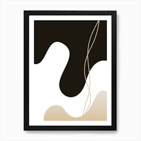 Abstract Black And White Painting Art Print