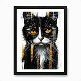 Cat Canvas Art 1 Art Print