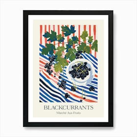 Marche Aux Fruits Blackcurrants Fruit Summer Illustration 2 Art Print