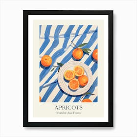 Marche Aux Fruits Poster Apricots Fruit Summer Illustration 6 Art Print