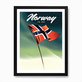 Norway To Ski Travel Art Print