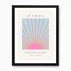 Le Soleil | 02 - Pink And Blue Sunshine Art Print