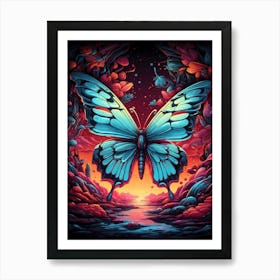 Butterfly In The Sky Art Print