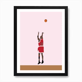 Jordan Bulls Last Shot 1998 Utah Away Art Print