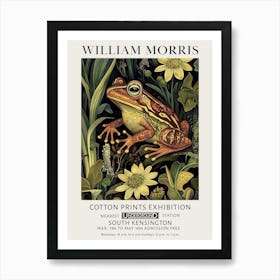 William Morris Frog Toad Red Green Vintage Exhibition Art Print