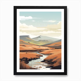 Brecon Beacons National Park Wales 4 Hiking Trail Landscape Art Print