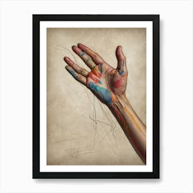 Hand Painting Art Print