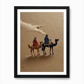 Three Wise Men On Camels Art Print