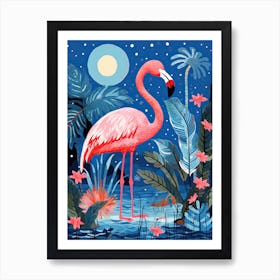 Pink Flamingo, Matisse Inspired Art Print