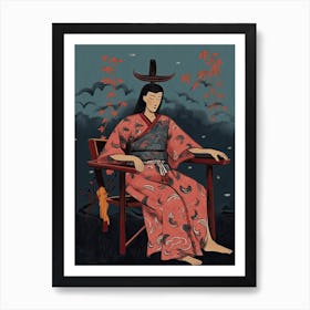 Samurai Illustration 6 Art Print