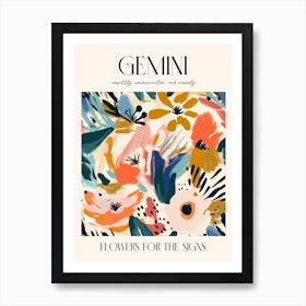 Flowers For The Signs Gemini 1 Zodiac Sign Art Print