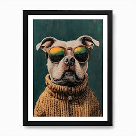 Too Cool Pitbull 3 Art Print