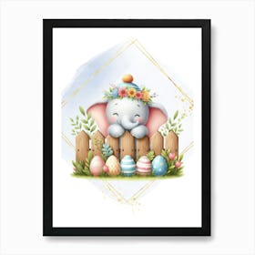 Easter Elephant Art Print