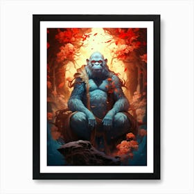Gorilla In The Forest 2 Art Print