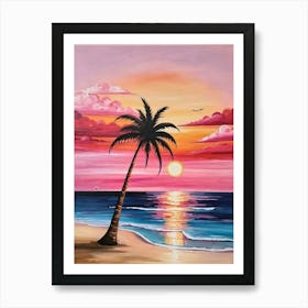 Sunset At The Beach 2 Art Print