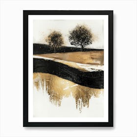 Black And Gold 60 Art Print